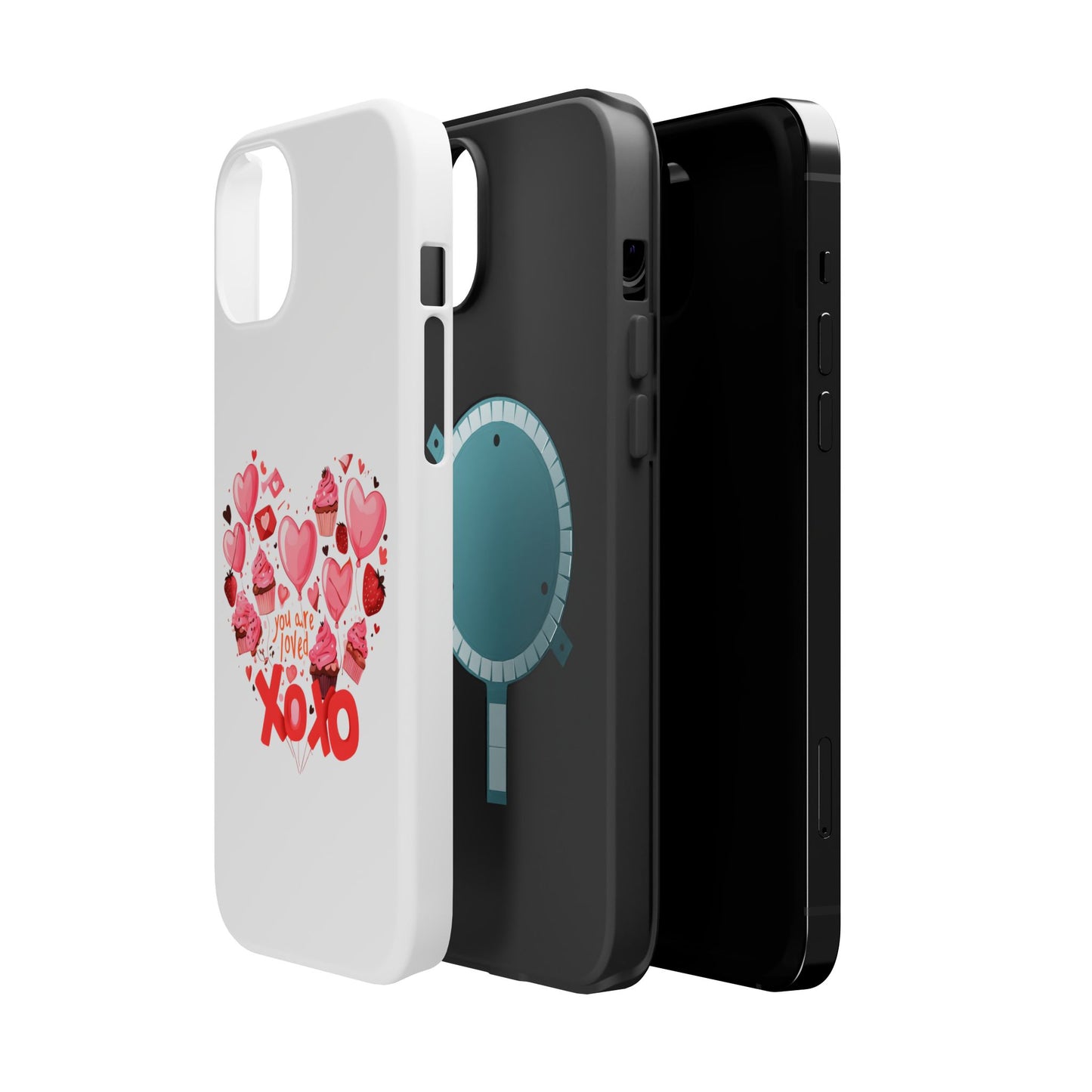 Valentine's Day Magnetic Tough Cases, Cute Phone Cover, Gift for Her, Love Heart Design, Personalizable Tech Accessory