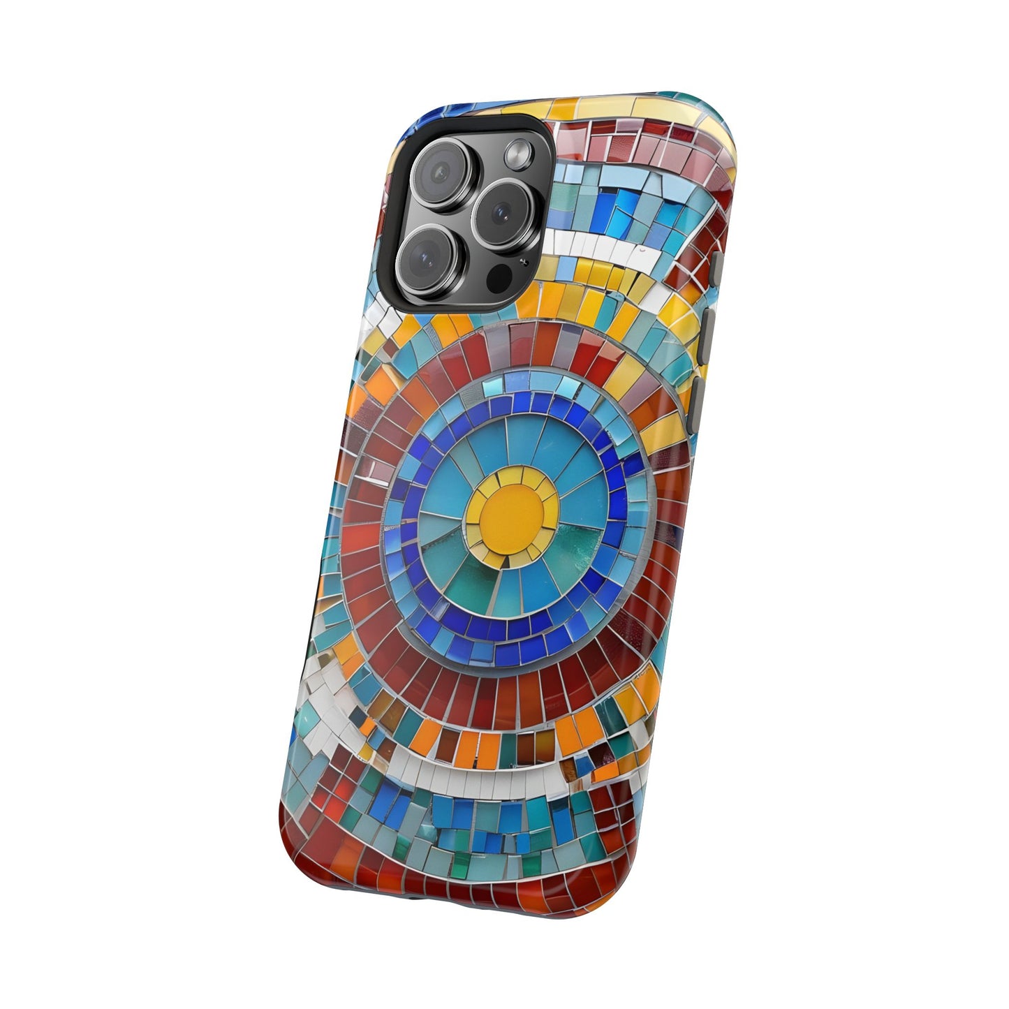 Vibrant Mosaic  iPhone Case - Colorful iPhone Cover, Unique Phone Accessory, MegSafe iPhone cover