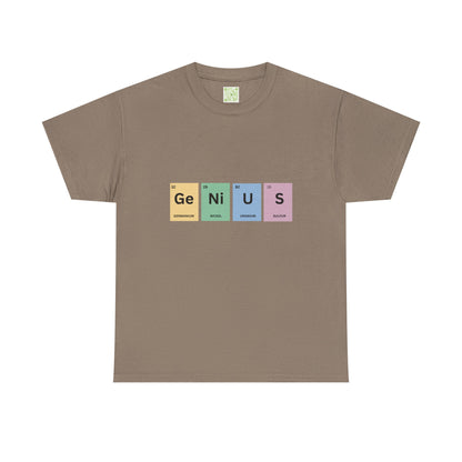 Genius Periodic Table Tee, Chemistry T-shirt, Periodic Table Shirt, Science Lover, Nerdy T-shirt, Funny Science Shirt