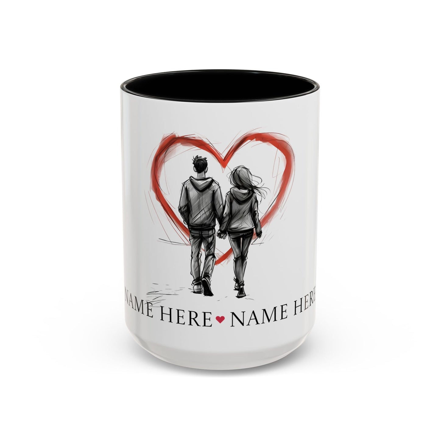 Customized Love Mugs for Two - A Romantic Home Accent for Coffee Connoisseurs - Unique Home Decor, Valentines Day Present