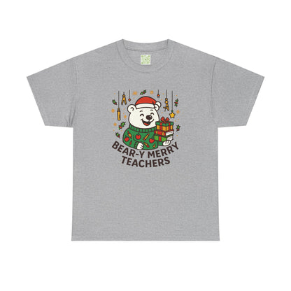 Bear-y Merry Teachers Tee, Best Teacher Ever, Teacher Holiday Gift, Teacher Xmas Gift, Santa's Favorite, Custom Teacher Gift