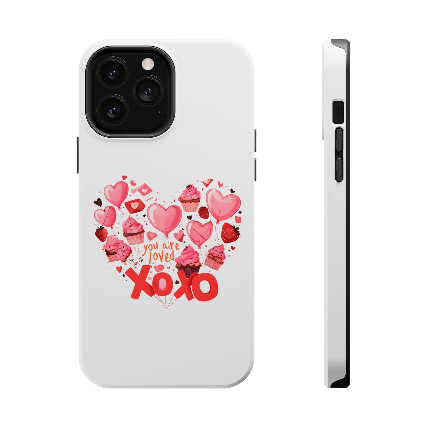 Valentine's Day Magnetic Tough Cases, Cute Phone Cover, Gift for Her, Love Heart Design, Personalizable Tech Accessory
