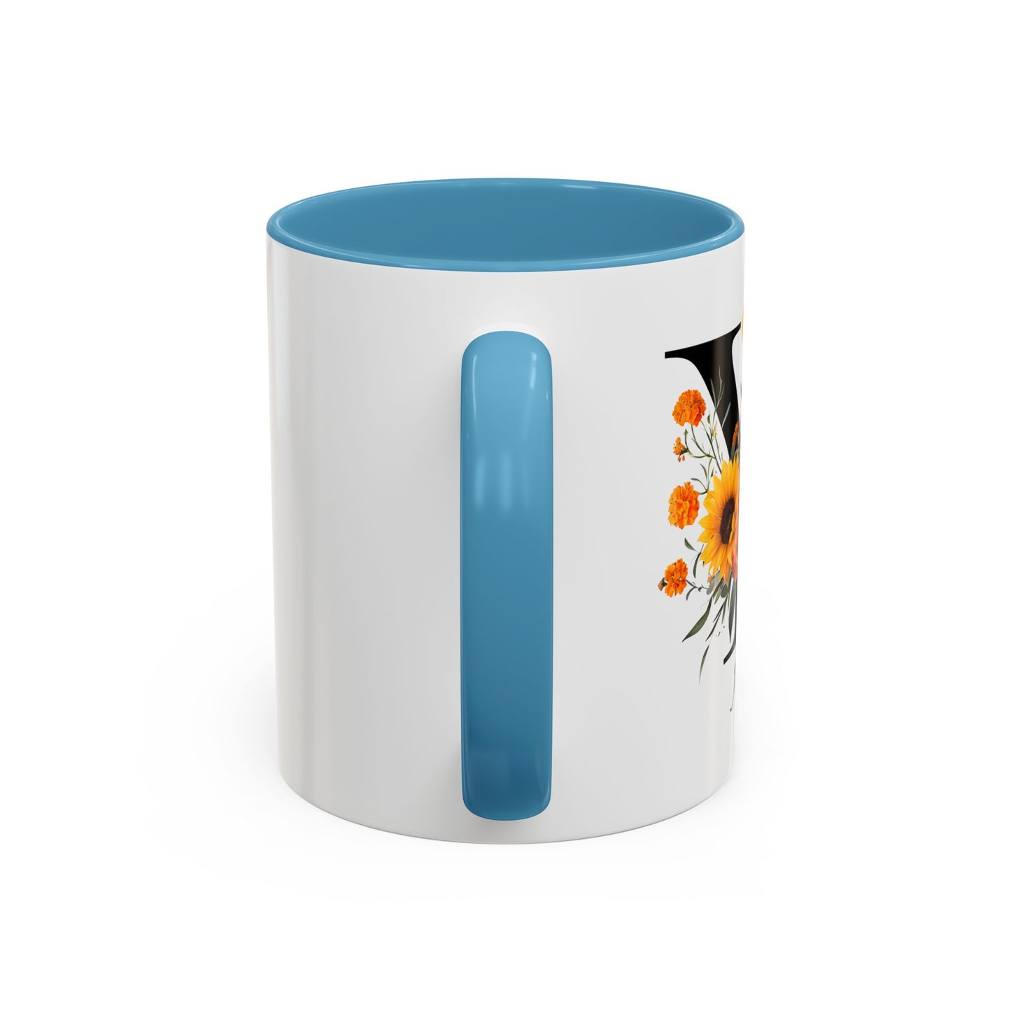 Personalized Floral Monogram - Letter Y - Elegant Accent Coffee Mug – Personalized Mothers Day Gift