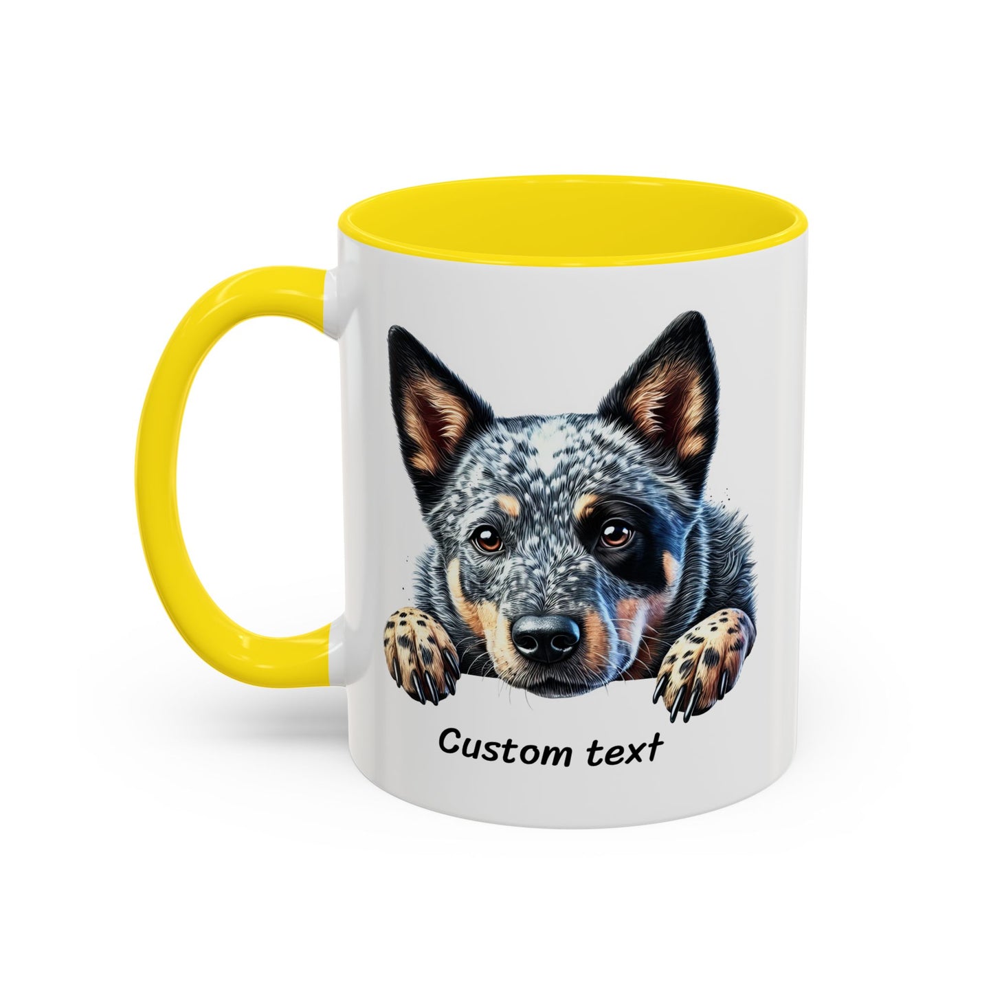 Funny Dog Lover Australian Cattle Dog Accent Mug, Sassy Coffee Cup with Dog is Friendly, I am Not Quote, Perfect Gift for Dog Moms