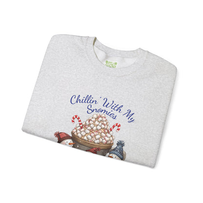 Chillin with my Snomies Sweatshirt, Snowman Apparel, Funny Snowman Shirt, Cute Snowman, Let It Snow, Snowman Lover Gift