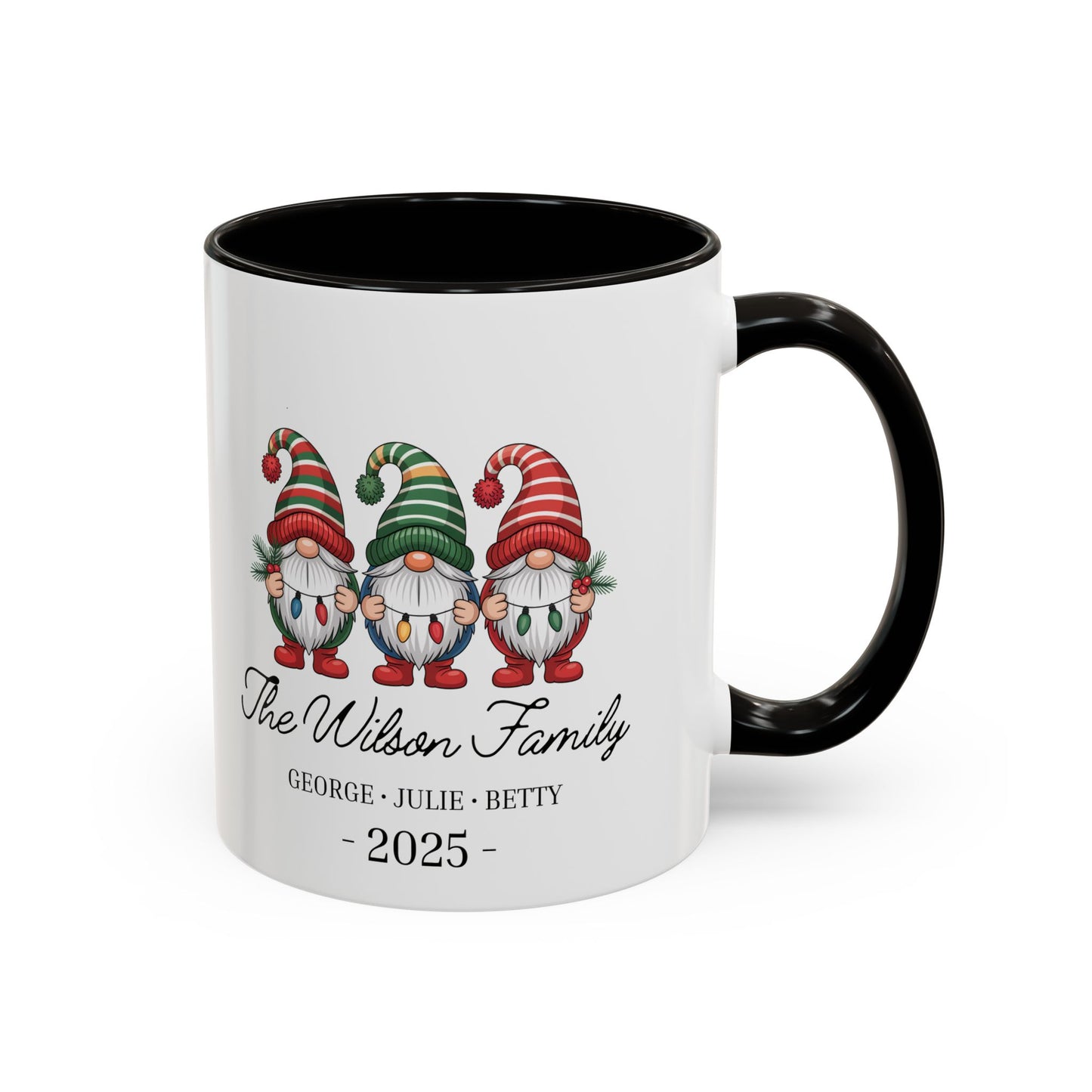gnome mug, Personalized Family Gnome Christmas Mug, Custom Family Name 2025 Coffee Cup, Cute Holiday Gift for Family, Christmas Gnome Mug Keepsake
