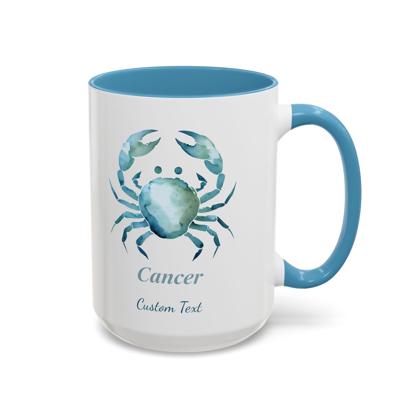 Personalized Cancer Zodiac Accent Coffee Mug, Zodiac Mug, Astrology Mug, Birth Month, Cancer Zodiac Gift, Custom Gift