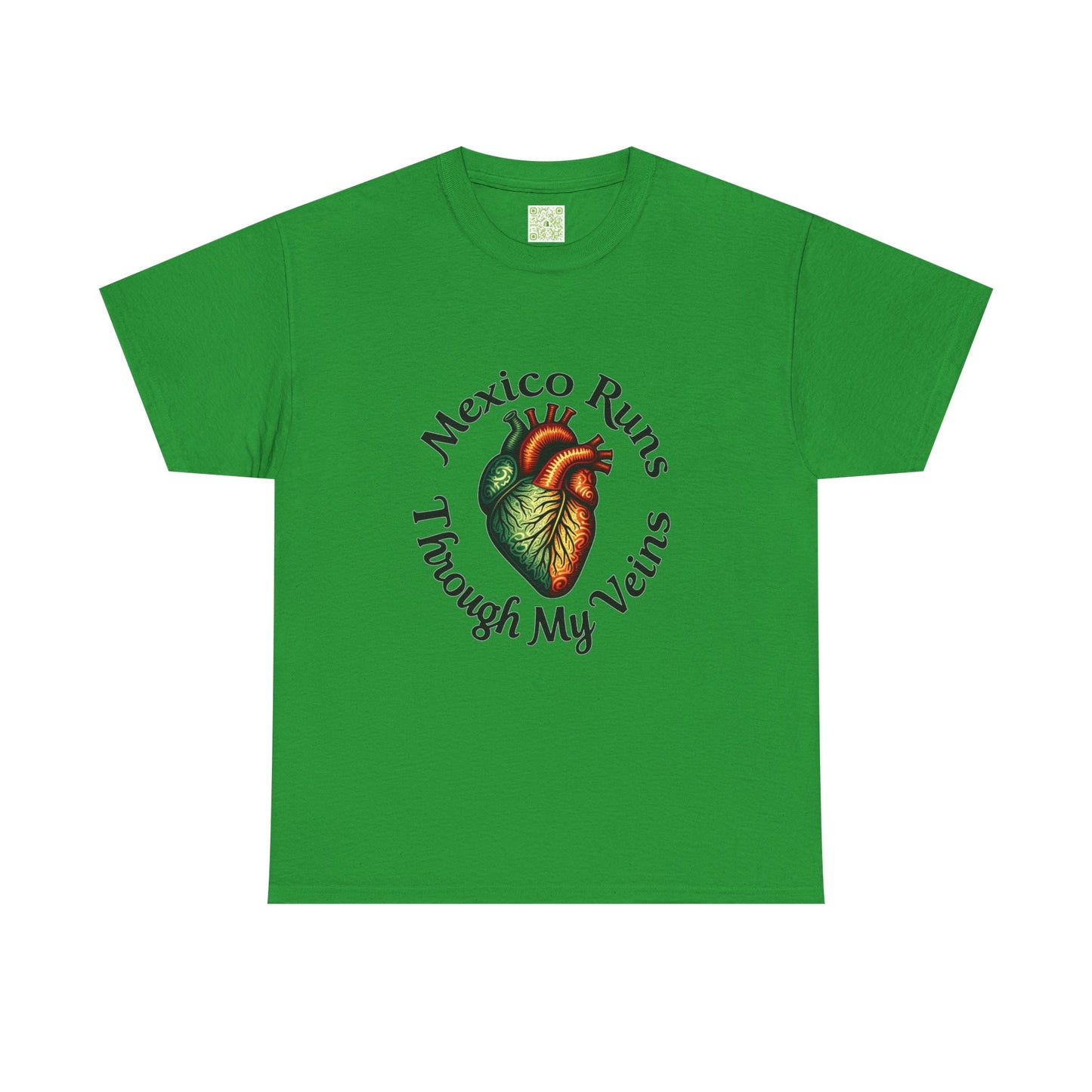 Viva La Vida Mexico Unisex Tee, Mexico Runs Through My Veins, Gift for Mexicans, Heart Design Tee, Celebratory Apparel, Mexican Pride