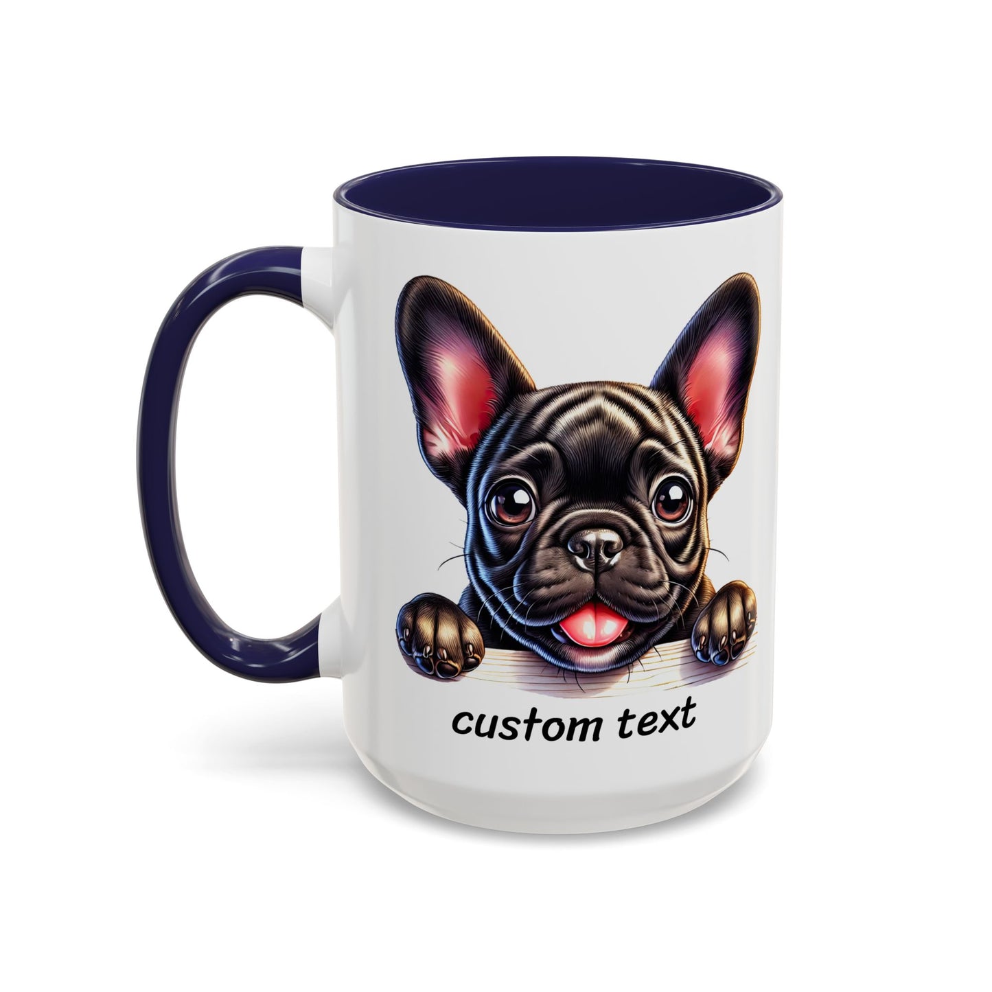 Funny Dog Lover French Bulldog Accent Mug - "Dog is Friendly, I am Not"