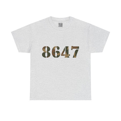 Camo 8647 Graphic Tee, 8647 Shirt, Casual Unisex Cotton, Outdoor Adventures, Streetwear, Gift for Him, Gift for Her, 86 Number 47