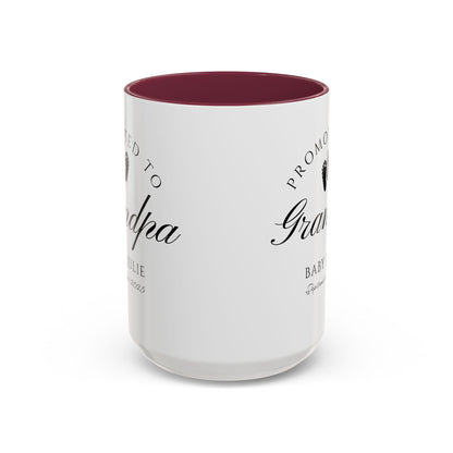 Promoted to Grandpa Mug, Personalized New Grandpa Gift 2025, Custom Baby Announcement Coffee Cup, Pregnancy Reveal for Grandfather, First Grandchild Gift