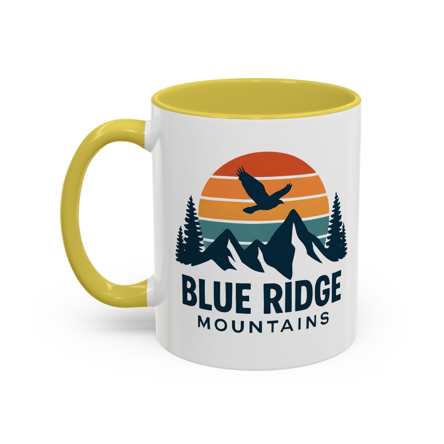 Blue Ridge Mountains, One Happy Camper, Accent Coffee Mug, Blueridge Mug, Blue Ridge Parkway, Camping Coffee Mug, Camping Gift