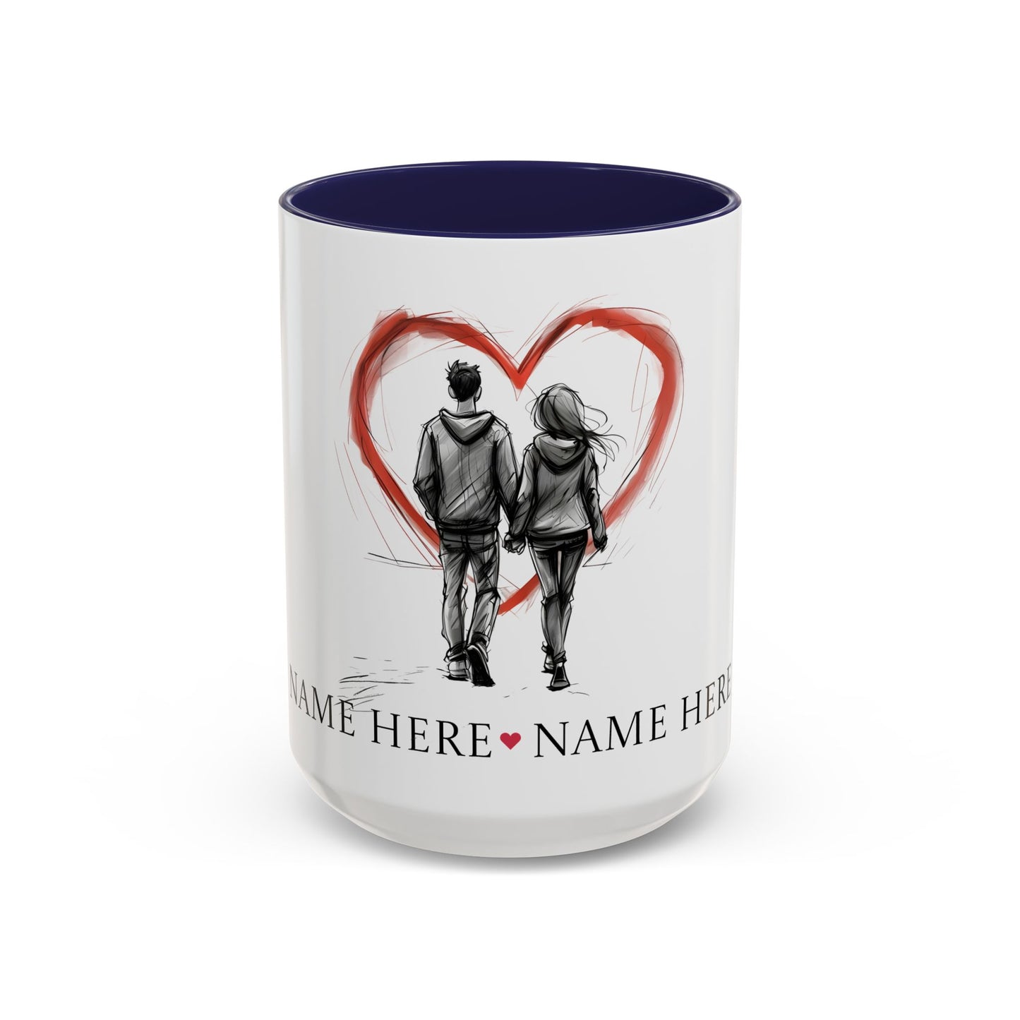 Customized Love Mugs for Two - A Romantic Home Accent for Coffee Connoisseurs - Unique Home Decor, Valentines Day Present