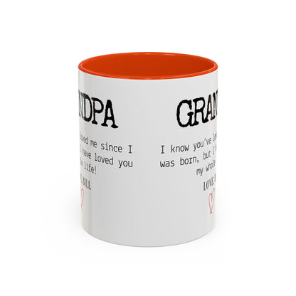 Personalized Grandpa Mug, Gift from Grandchild, Custom Message Coffee Cup, Grandpa Birthday Gift, Father’s Day Mug, Sentimental Gift for Grandpa