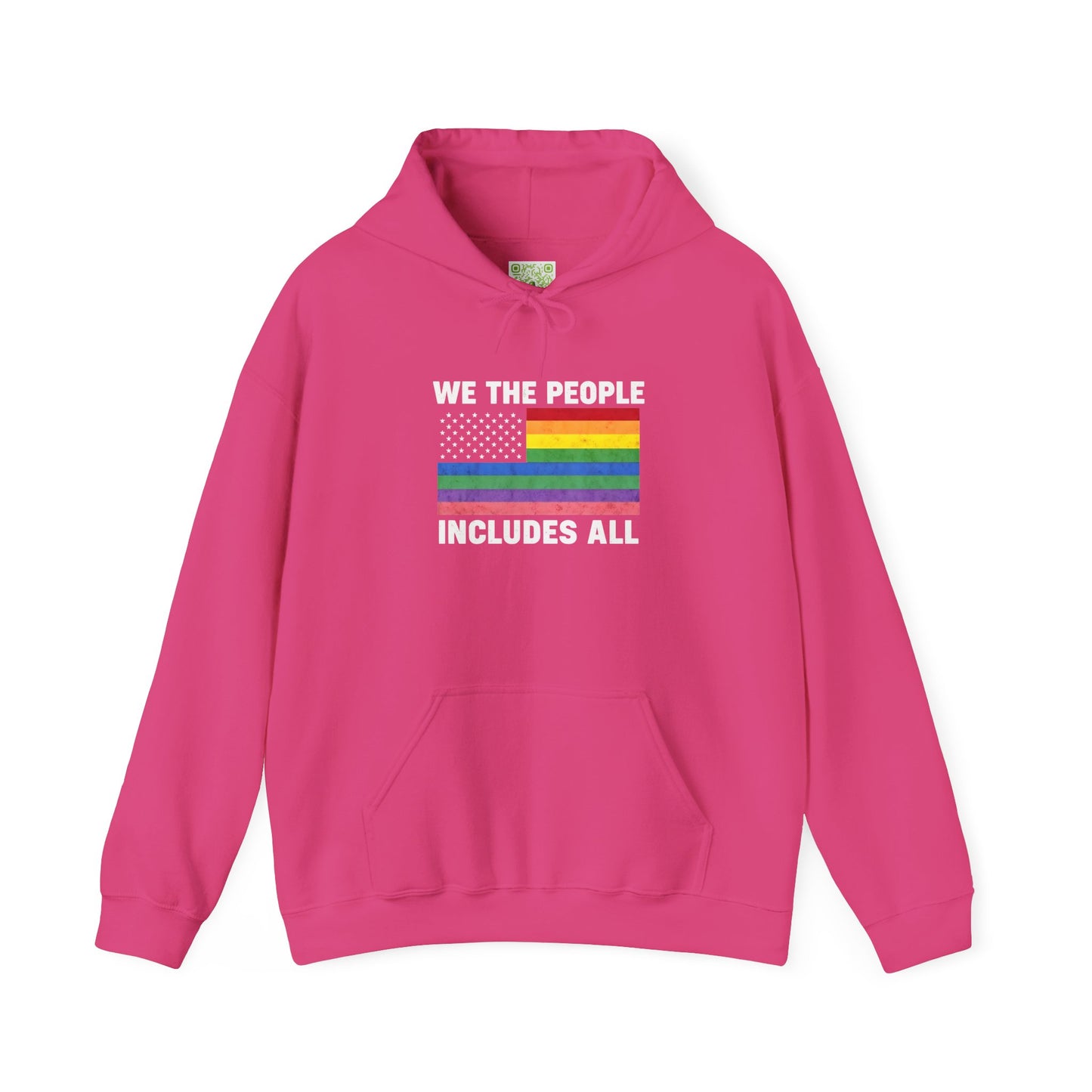 Pride Hoodie With We The People Pride Flag, LGBT Pride Sweatshirt, Bisexual Pride Hoodie, Transgender, Queer Hoodie, Pride Outfit