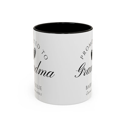 Promoted to Grandma Mug, Pregnancy Announcement Coffee Cup, Baby Reveal Gift, New Grandparent Mug, Grandma to Be Gift, Custom Baby Announcement