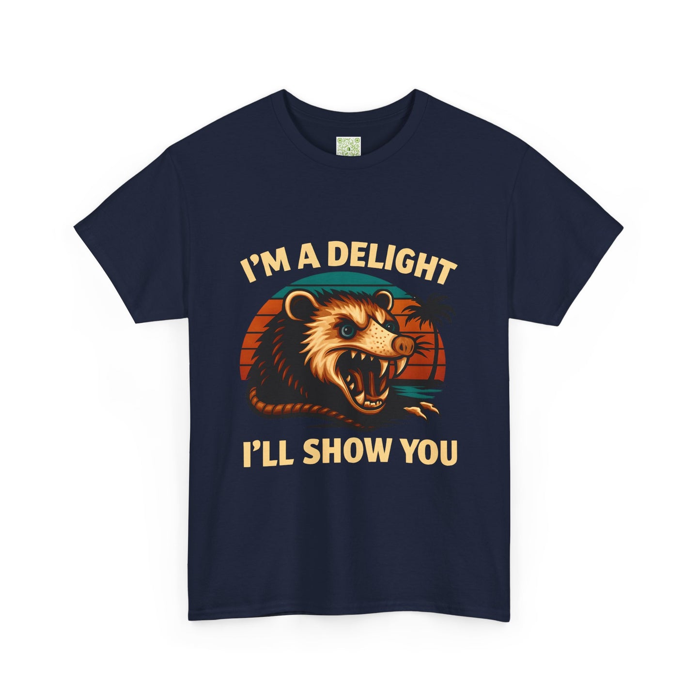 Angry Opossum Shirt, "I’m a Delight, I’ll Show You", Funny Opossum, Opossum Lover Shirt, Graphic Tee, Top Selling T-Shirts