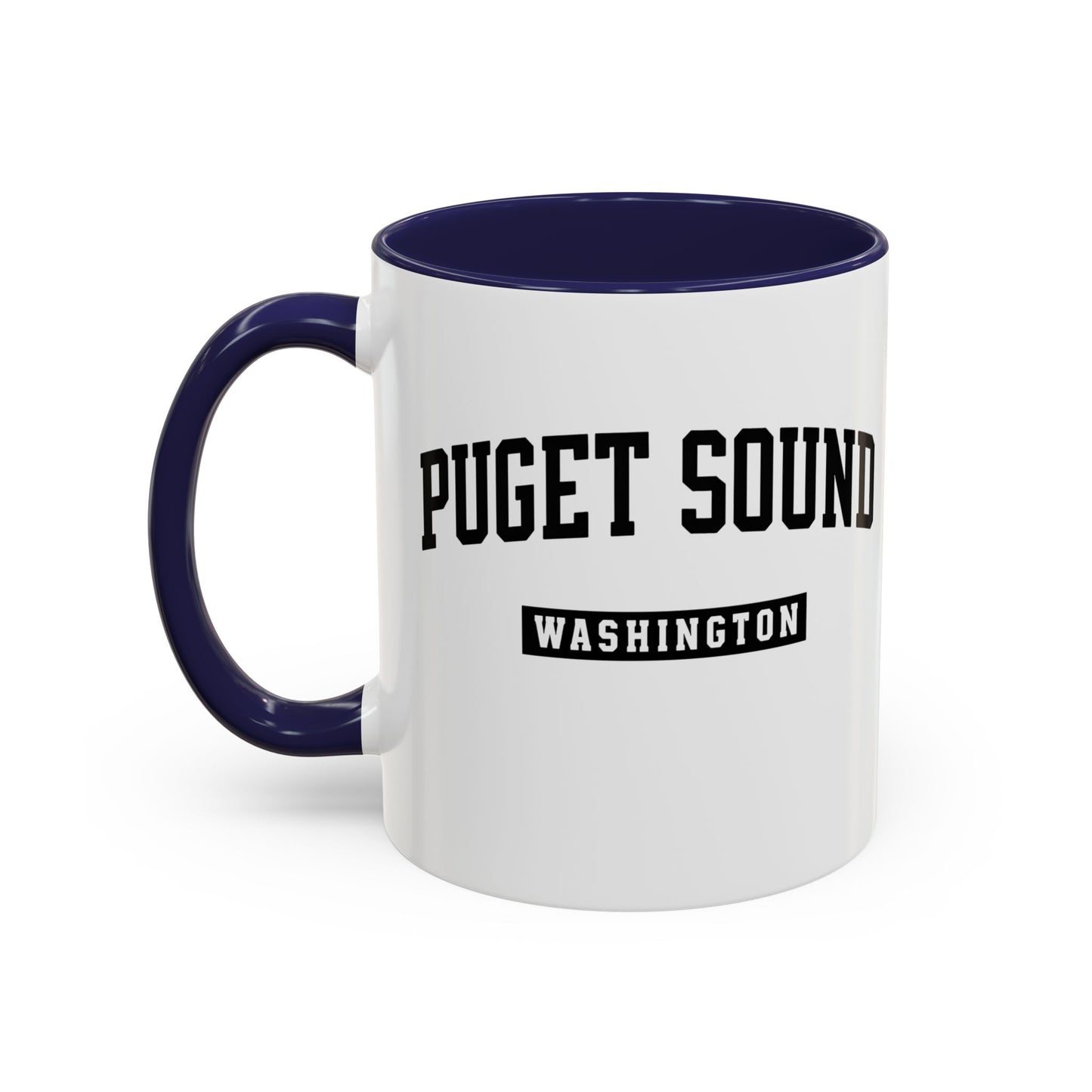 Puget Sound Washington Accent Coffee Mug, Tacoma, Puget Sound Gift, Puget Sound WA, Washington Souvenir, Puget Sound Mug