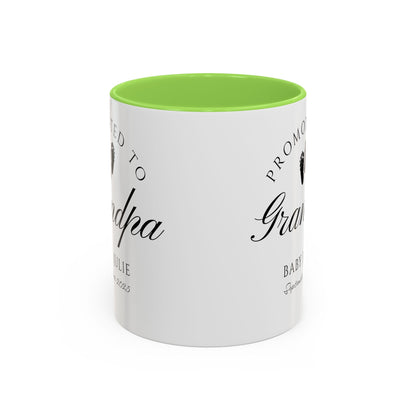 Promoted to Grandpa Mug, Personalized New Grandpa Gift 2025, Custom Baby Announcement Coffee Cup, Pregnancy Reveal for Grandfather, First Grandchild Gift