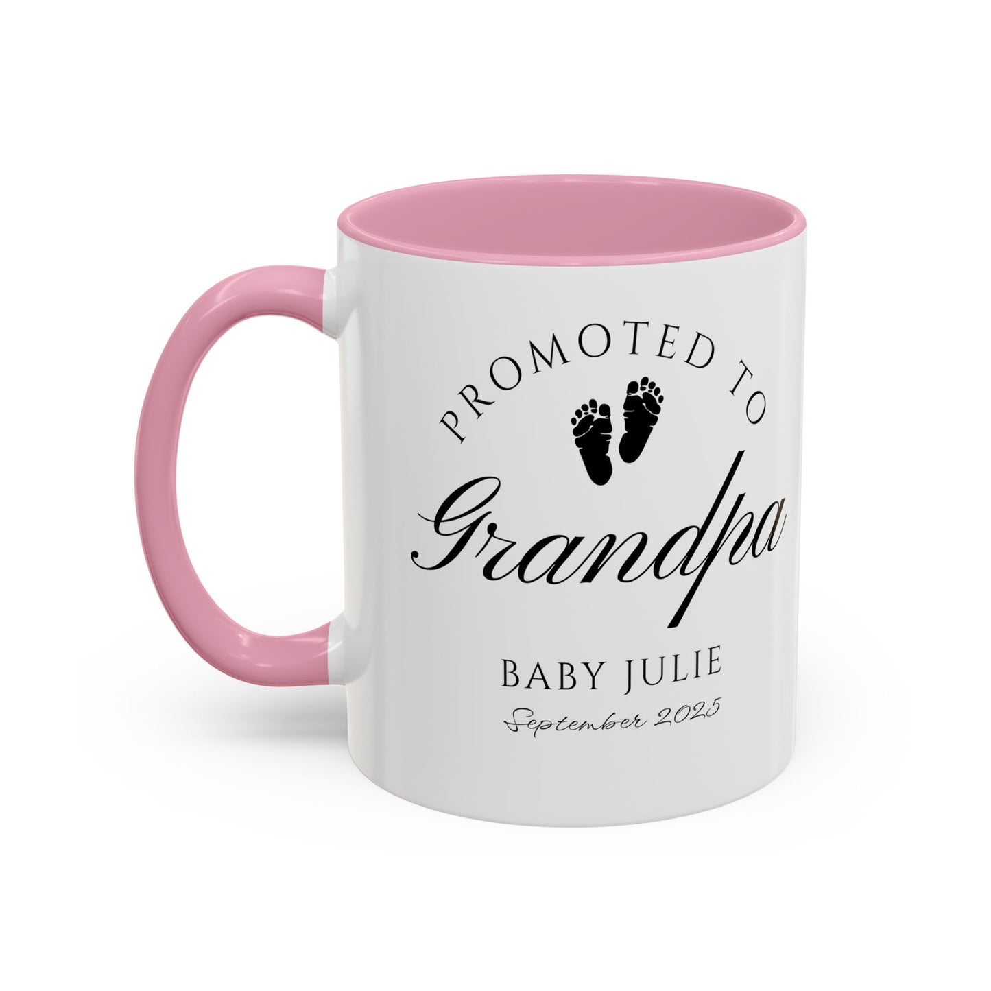 Promoted to Grandpa Mug, Personalized New Grandpa Gift 2025, Custom Baby Announcement Coffee Cup, Pregnancy Reveal for Grandfather, First Grandchild Gift