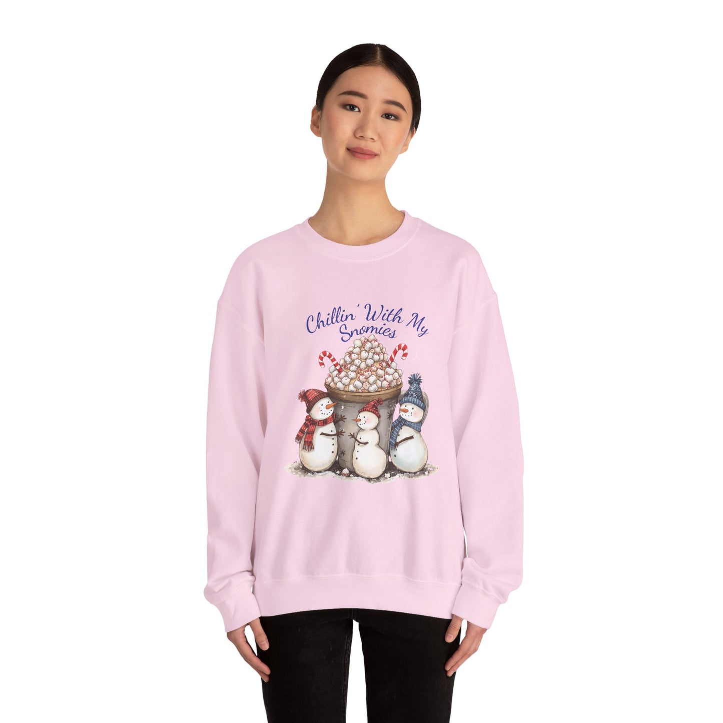 Chillin with my Snomies Sweatshirt, Snowman Apparel, Funny Snowman Shirt, Cute Snowman, Let It Snow, Snowman Lover Gift