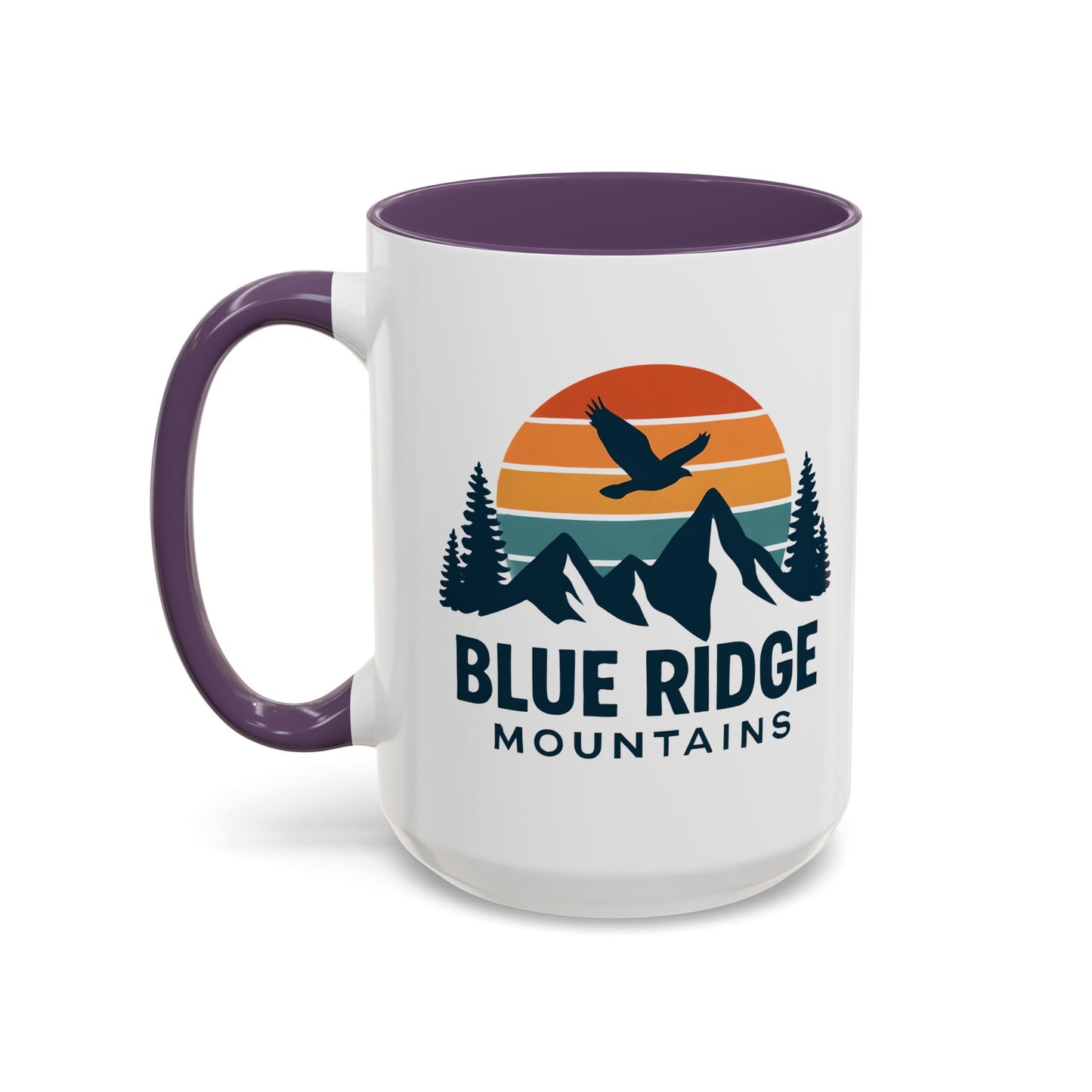Blue Ridge Mountains Accent Coffee Mug, Appalachian Trail Mug, Smokey Mountains Souvenir, North Carolina Gift, Virginia Gift