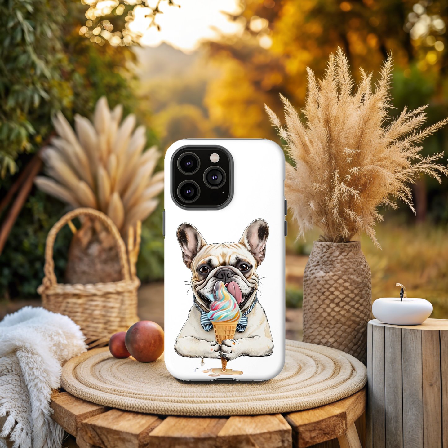 French Bulldog iPhone Case, Ice Cream Phone Case, Frenchie Mom Gift, Dog Phone Case, French Bulldog Lover Gift