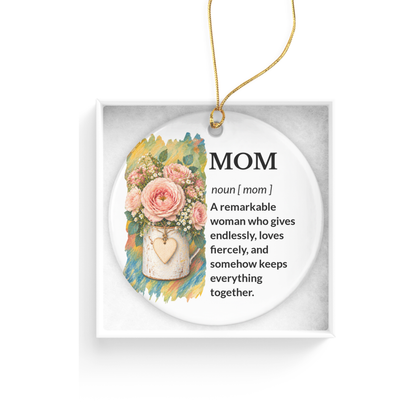 Personalized Boy Dad Ornament, Custom Ornament, Family Ornament, Ceramic Ornament, Stocking Stuffer, Name Ornament, Unique Ornament