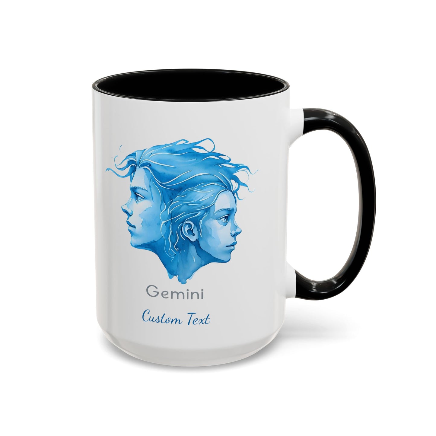 Personalized Gemini Accent Coffee Mug, Zodiac Mug, Astrology Mug, Gemini Birthday Gift, Gemini Zodiac Gift, Custom Zodiac Gift