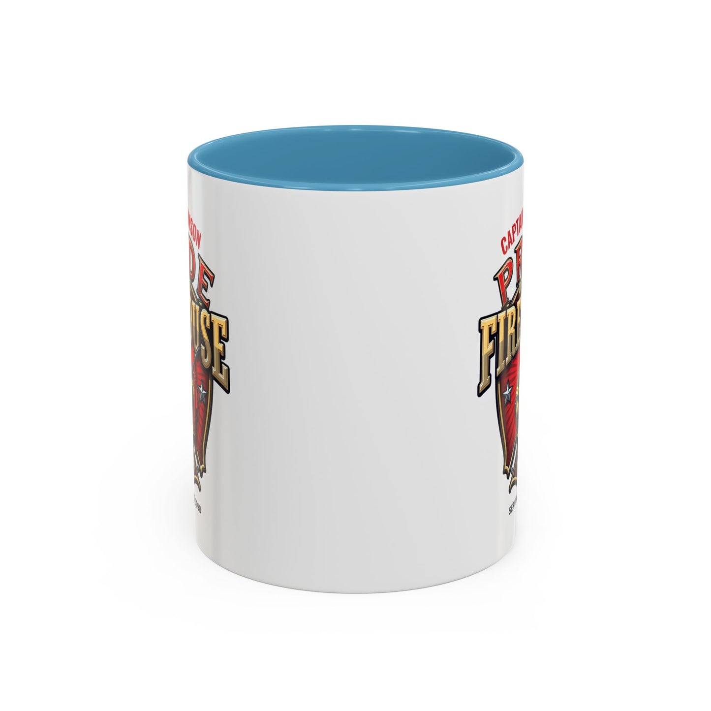 Personalized Pride of the Firehouse Shield Mug, Fire Department, Fire Fighter Gift, Firefighter Mug, Firefighter Dad Gift