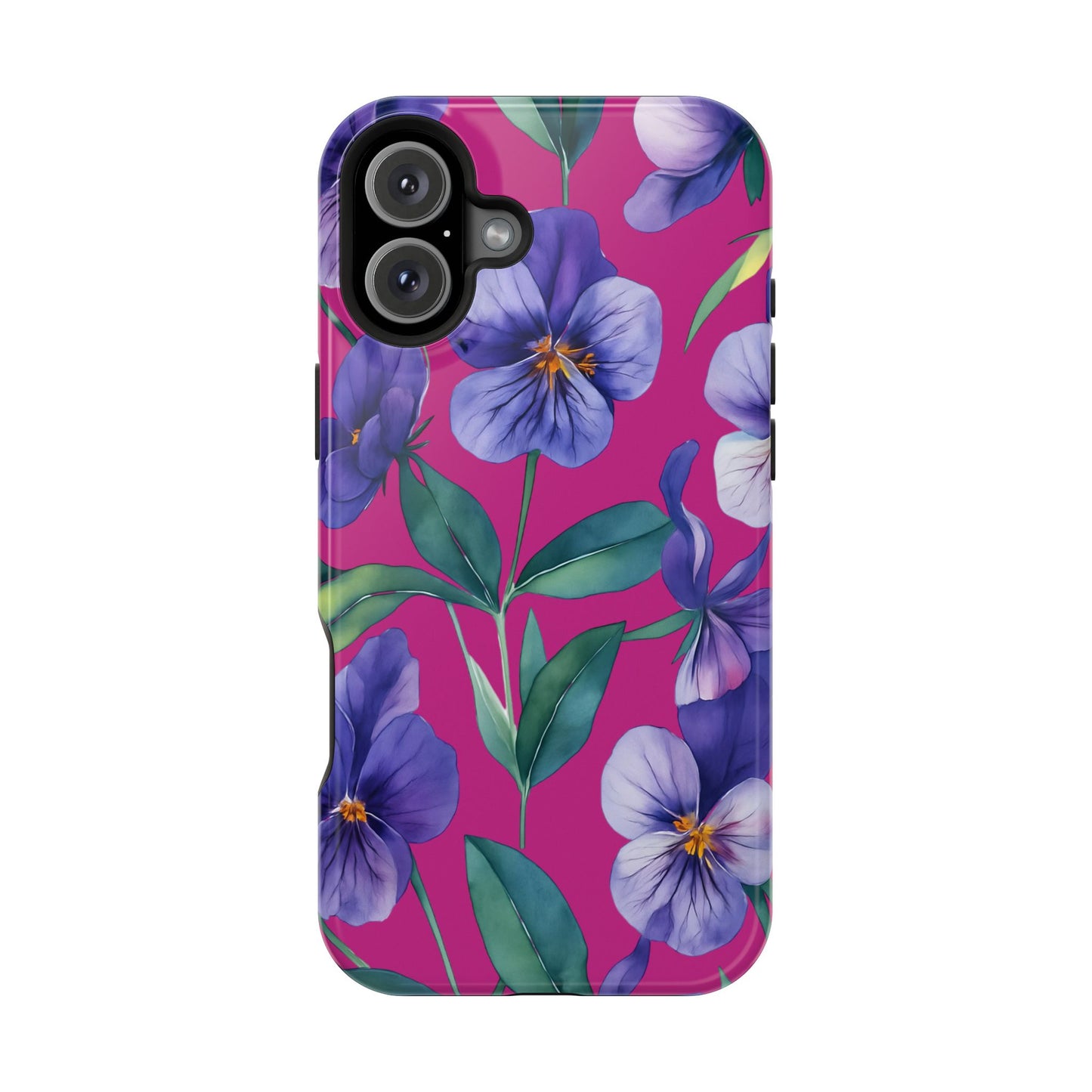 African Violet Floral Magnetic Tough Case, Summer Iphone Case, Wildflower Case, Flower Phone Cover, Stylish Phone Case