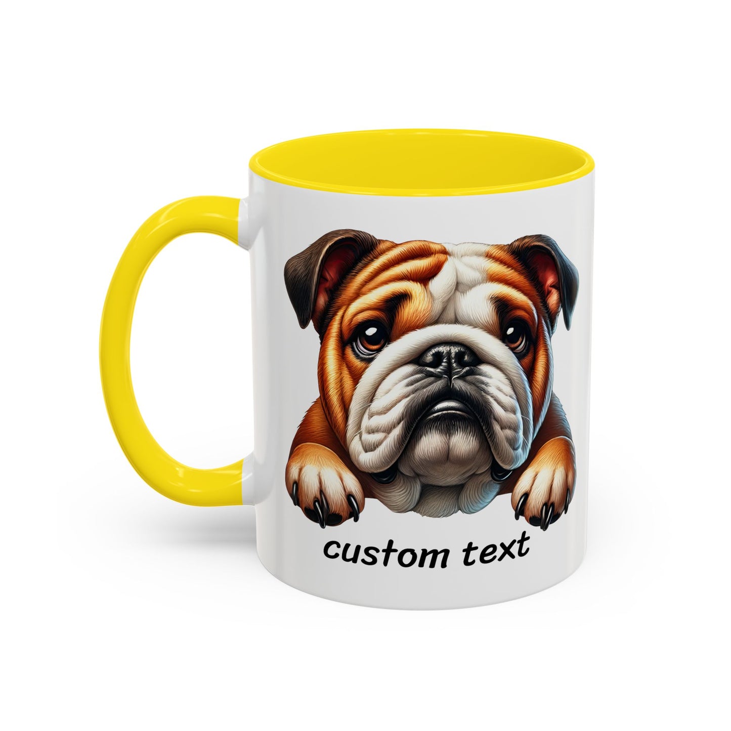 Funny Dog Lover English Bulldog Accent Mug - "Dog is Friendly, I am Not"