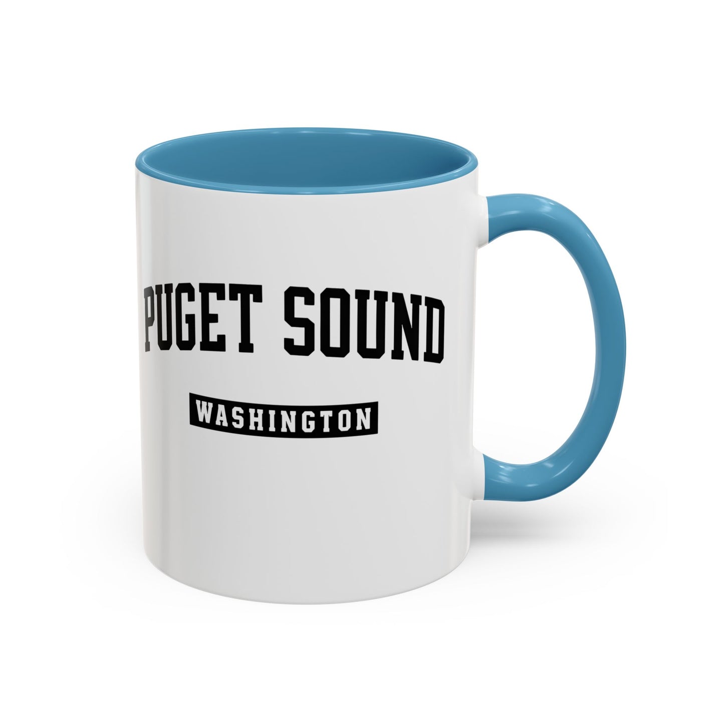 Puget Sound Washington Accent Coffee Mug, Tacoma, Puget Sound Gift, Puget Sound WA, Washington Souvenir, Puget Sound Mug