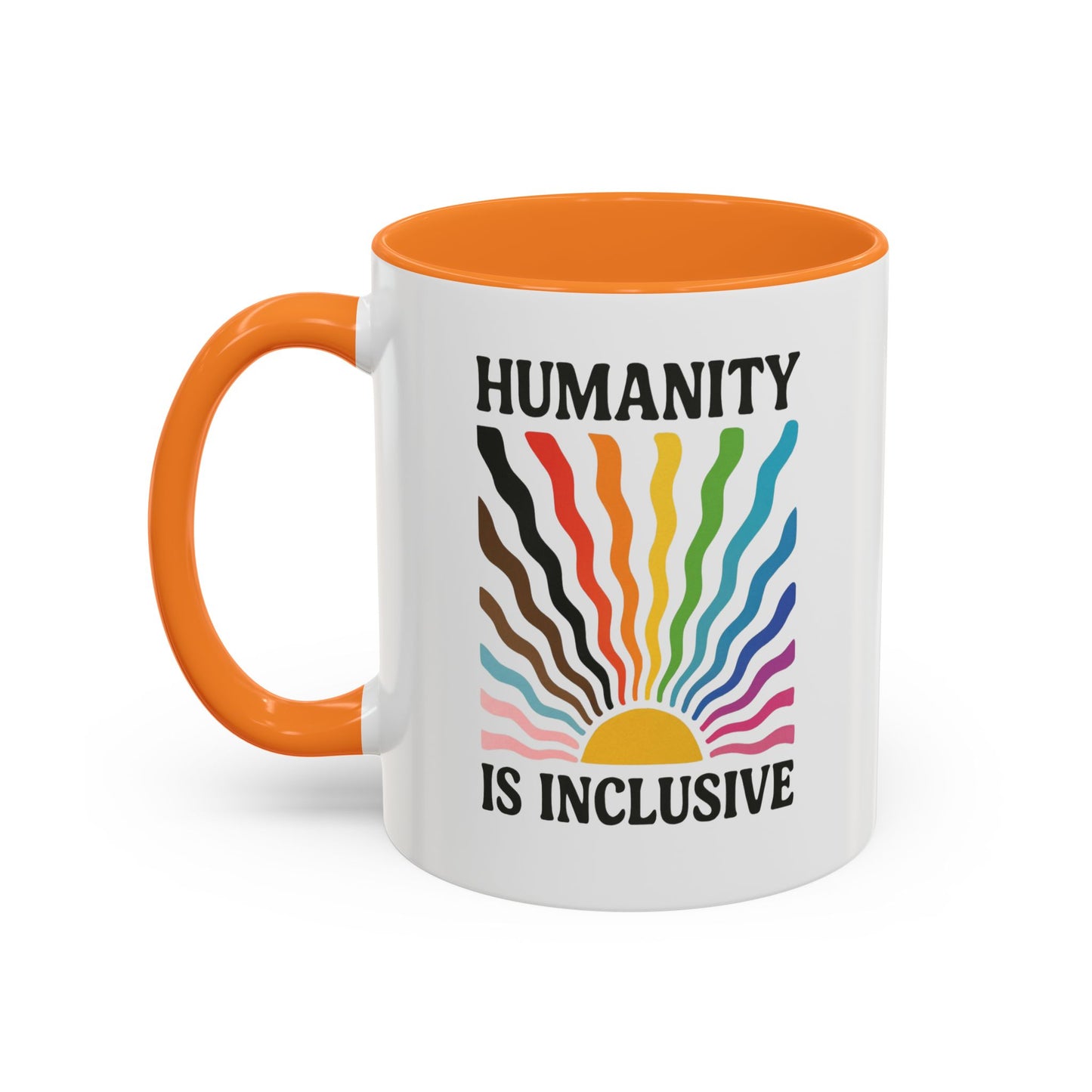 Pride Month Inclusive Humanity Coffee Mug, Pridemonth Merch, Bisexual Mug, Queer Mug, LGBT Mug, Lesbian Pride Mug