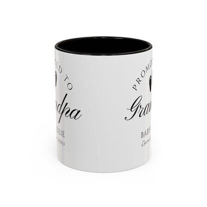 Promoted to Grandpa Mug, Personalized New Grandpa Gift 2025, Custom Baby Announcement Coffee Cup, Pregnancy Reveal for Grandfather, First Grandchild Gift