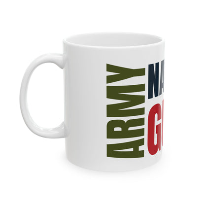 Army National Guard Coffee Mug, Patriotic Ceramic Mug, National Guard Coffee Cup, Military Gift for Veterans, Holiday Celebration Drinkware