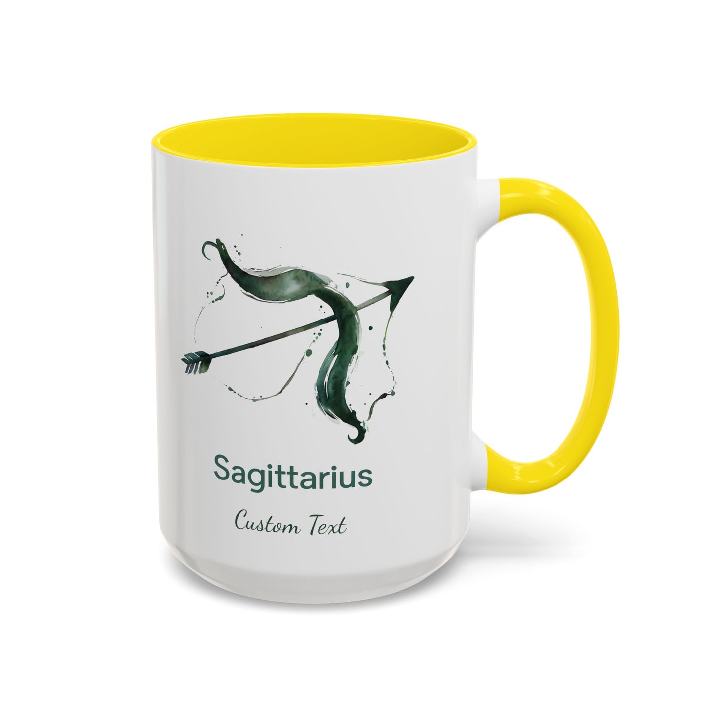 Personalized Sagittarius Accent Coffee Mug, Zodiac Mug, Astrology Mug, Custom Zodiac Gift, Birth Month, Sagittarius Zodiac Sign