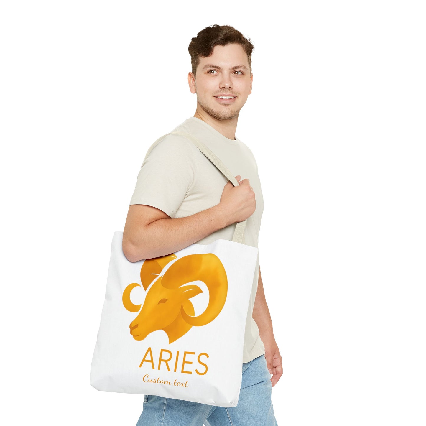Aries Zodiac Personalized Tote Bag, Artistic Tote Bag, Astrology Bag, Unique Tote Bag, Aries Birthday Gift
