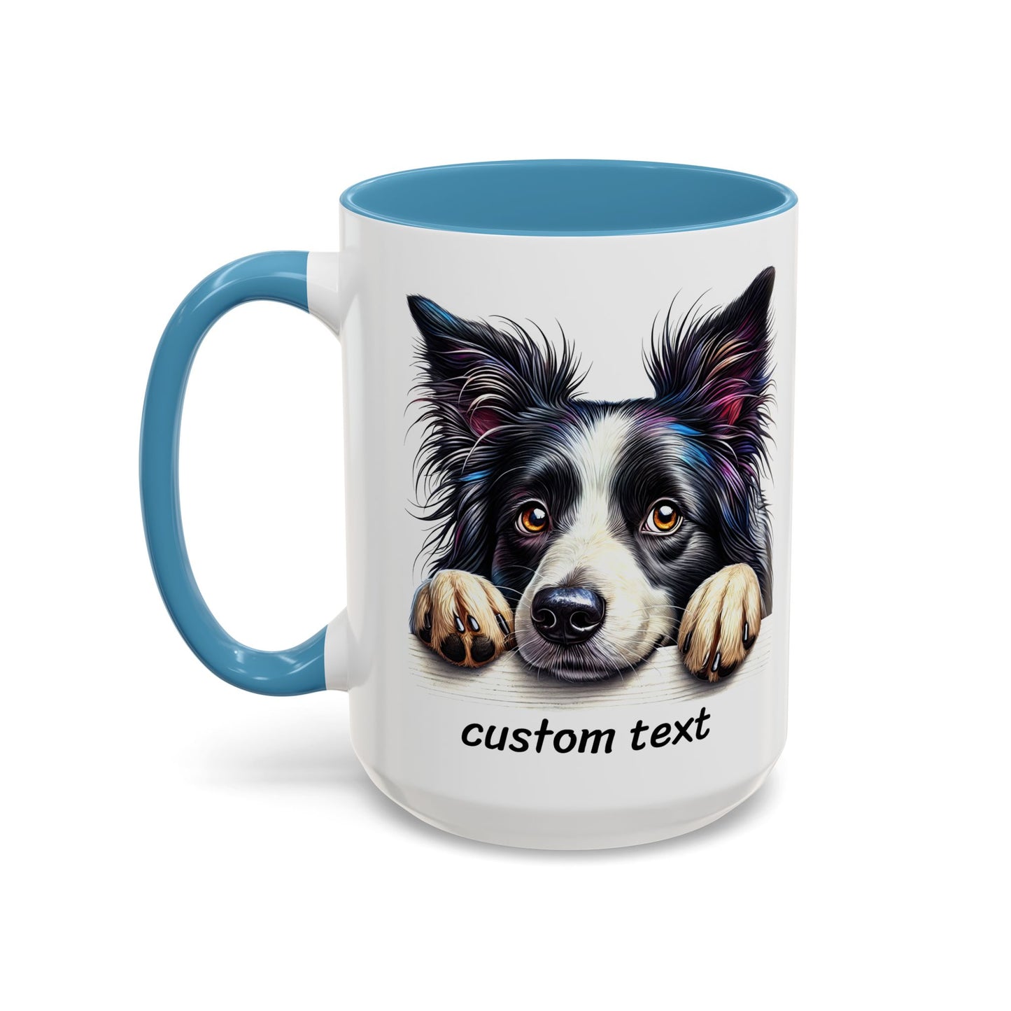 Funny Dog Lover Border Collie Accent Mug - "Dog is Friendly, I am Not"
