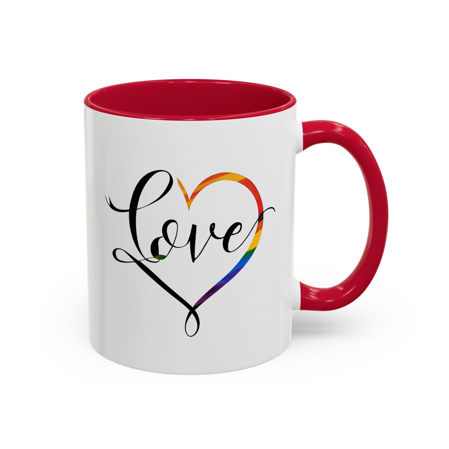 Celebration Rainbow Heart Mug  - Celebrate Diversity and Unity  - Valentine's Gift - Pride Celebration Mug