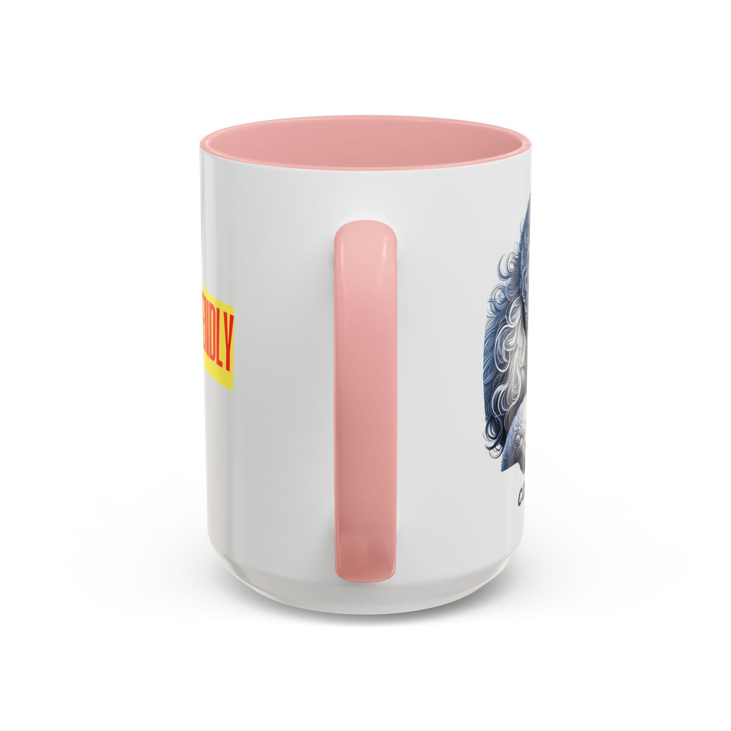 Funny Dog Lover Poodle Accent Mug - "Dog is Friendly, I am Not"