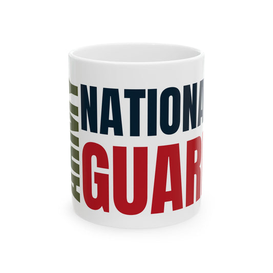 Army National Guard Coffee Mug, Patriotic Ceramic Mug, National Guard Coffee Cup, Military Gift for Veterans, Holiday Celebration Drinkware