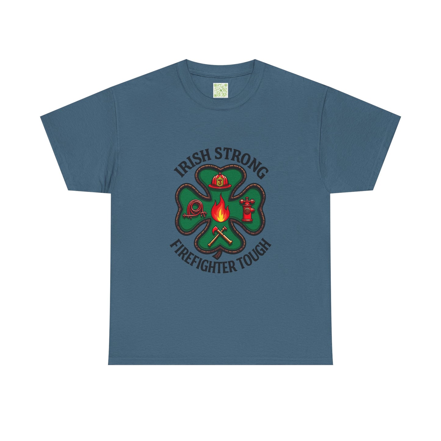 Irish Strong Firefighter Tough Unisex Heavy Cotton Tee, St. Patrick's Day Gift, Firefighter Apparel, Irish Pride Shirt, Unisex Tee
