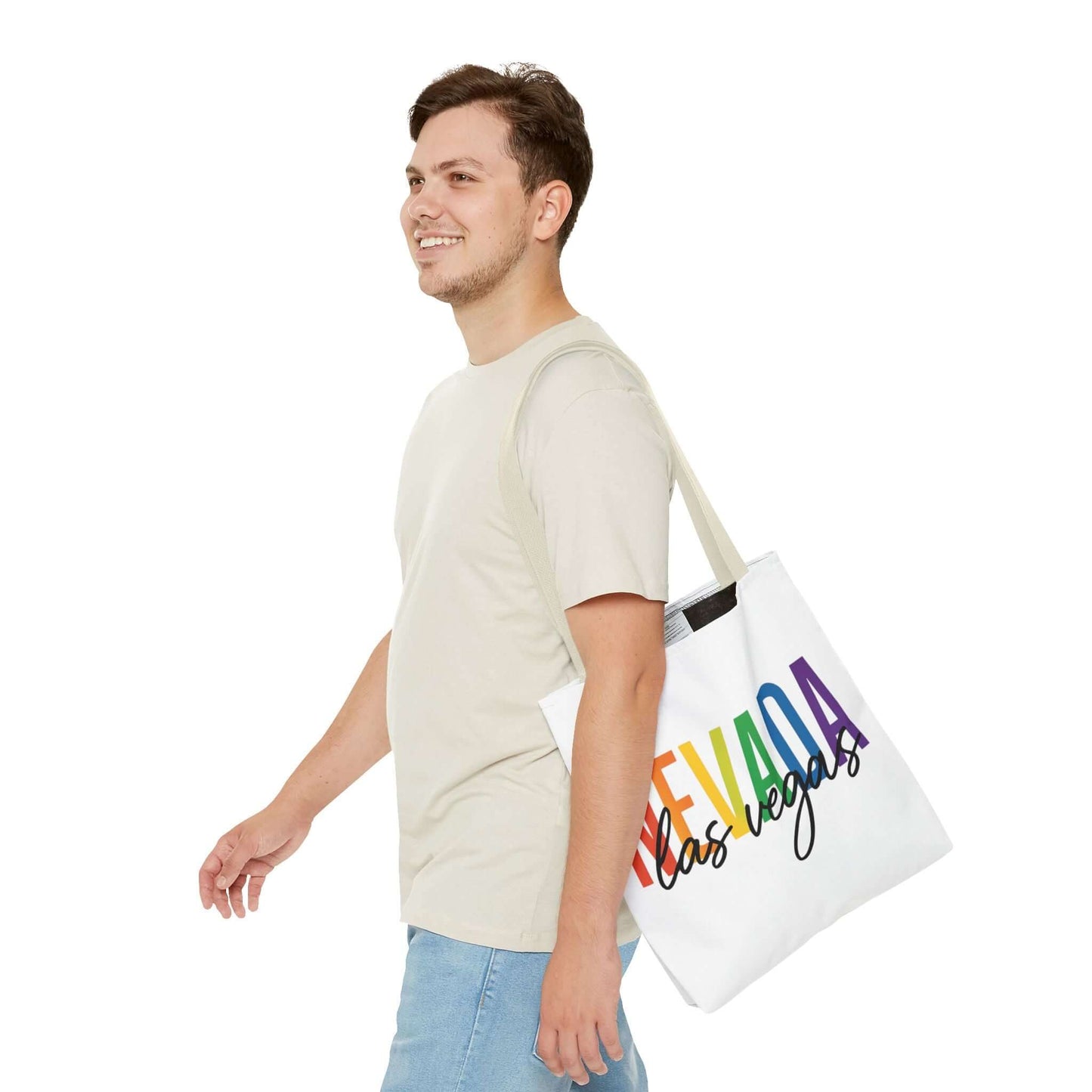 Pride Las Vegas Nevada Tote, Pride Month Tote, Bisexual Pride Bag, LGBT Tote, Transgender Gift, Lesbian Tote, Equal Rights Bag