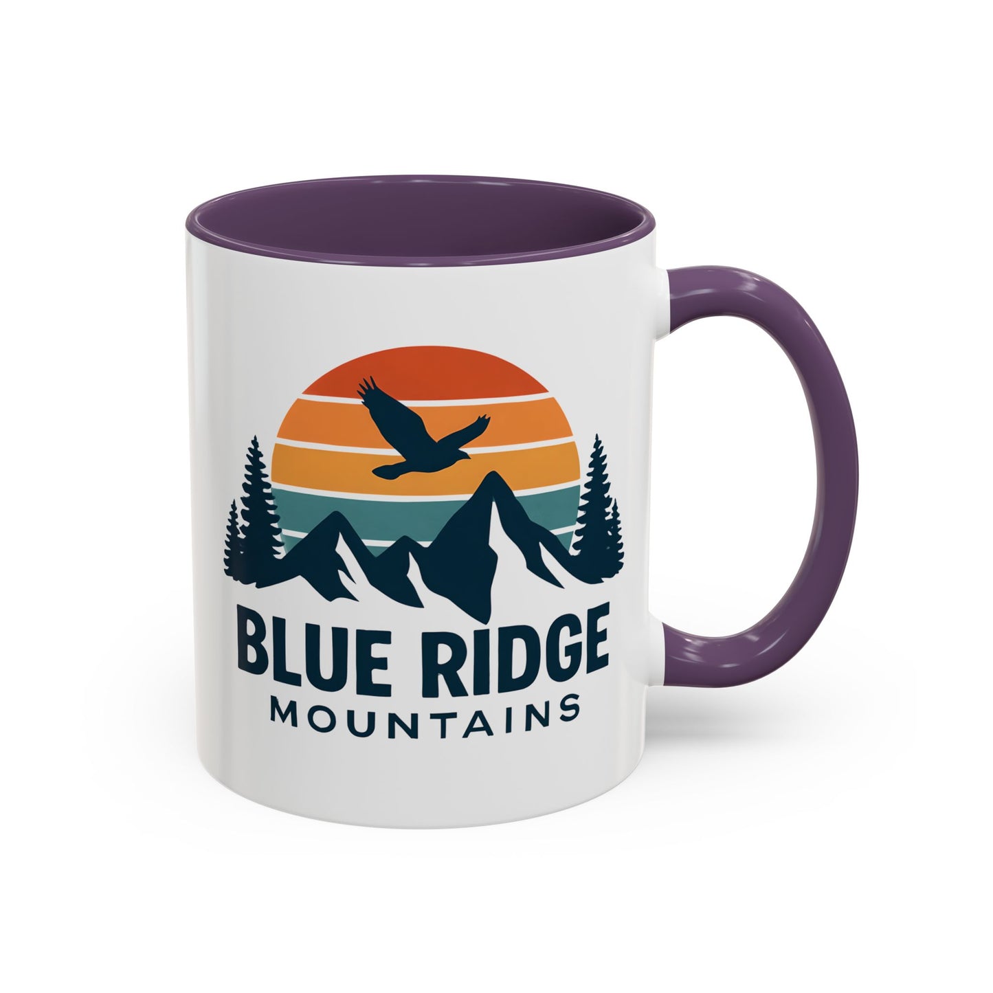 Blue Ridge Mountains Accent Coffee Mug, Appalachian Trail Mug, Smokey Mountains Souvenir, North Carolina Gift, Virginia Gift