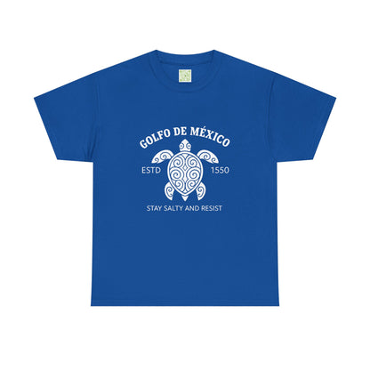 Gulf of Mexico Turtle Cotton Tee, Golfo de Mexico, Stay Salty Shirt, Sea Turtle Shirt, Turtle Shirt, Conversation Starter