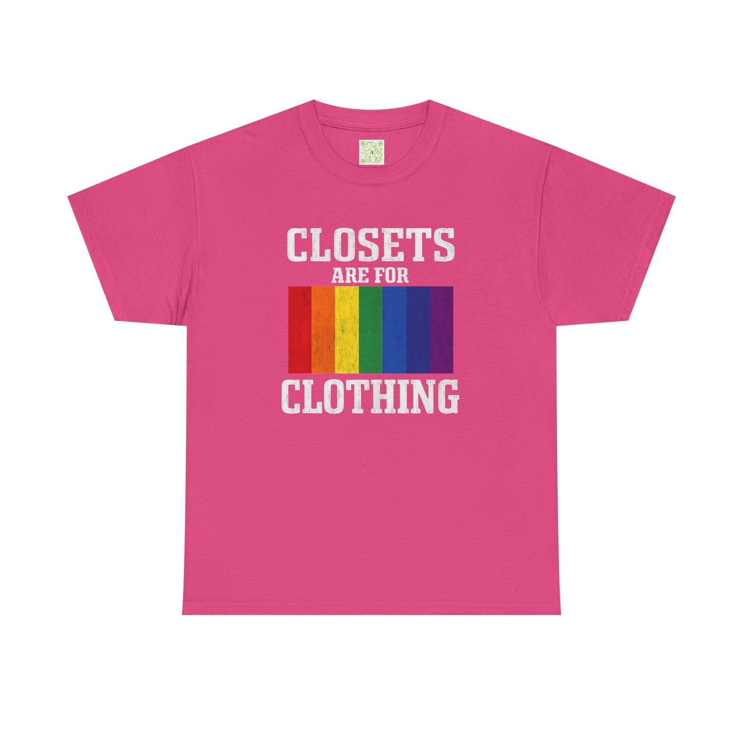 LGBTQ Pride Unisex Tee, Closets are for Clothing Shirt, Rainbow Pride Shirt, LGBTQ Apparel, Pride Parade Tee, LGBTQ Supporter Gift