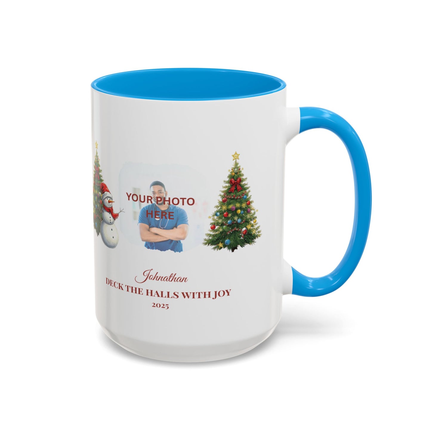 Personalized Snowman Mug with Custom Photo – Cute Christmas Cocoa Cup, Holiday Gift for Neighbors, Snowman Coffee Mug 2025