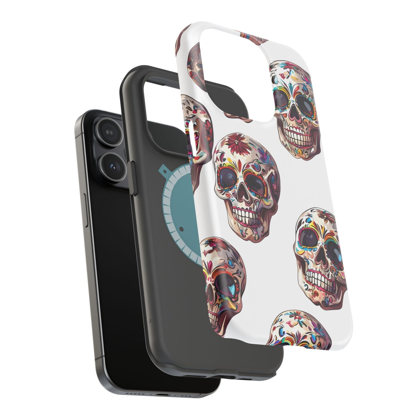 Sugar Skull Phone Case, Dia De Los Muertos, Day Of The Dead, Mexican Tradition, Sugar Skull Art, Wireless Charger
