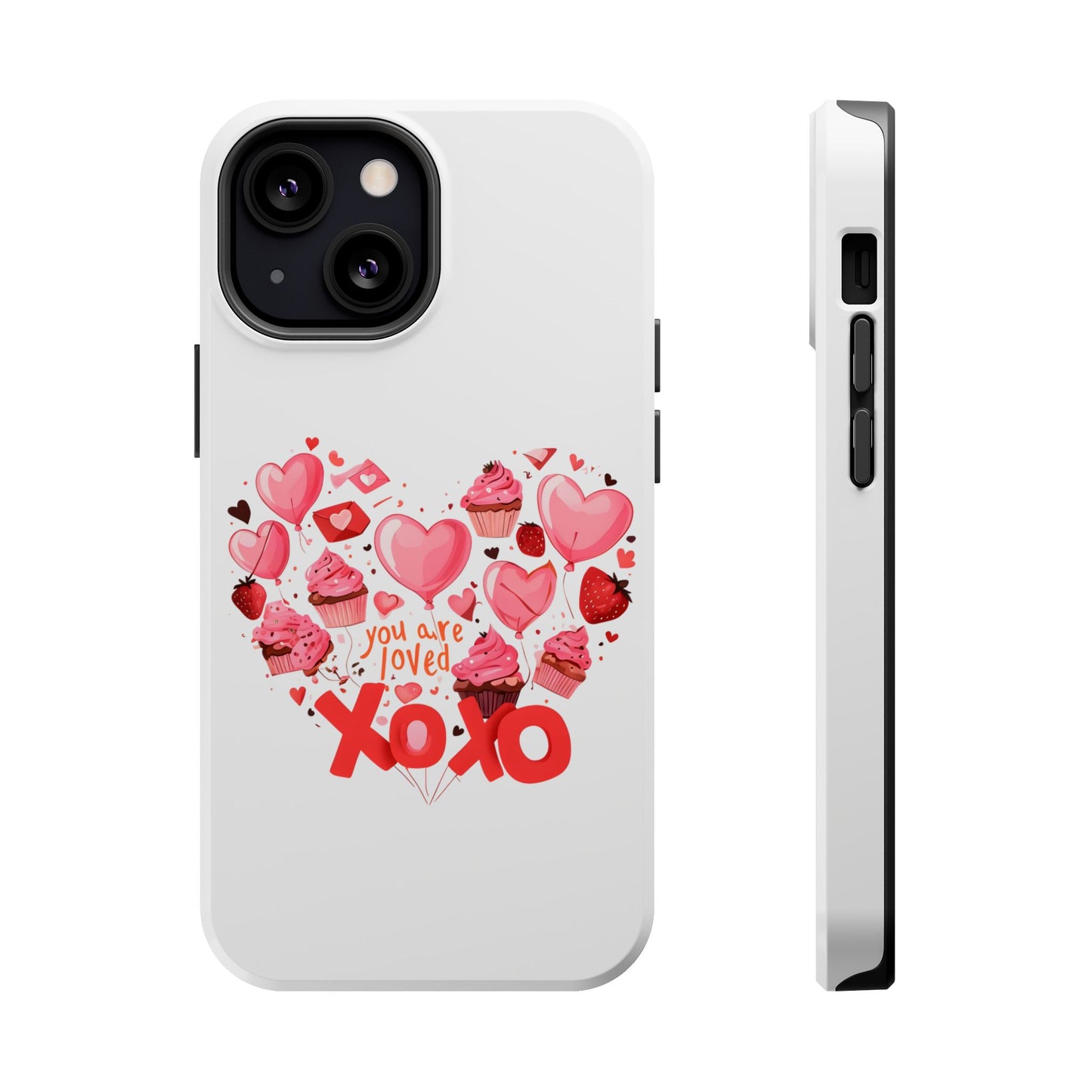 Valentine's Day Magnetic Tough Cases, Cute Phone Cover, Gift for Her, Love Heart Design, Personalizable Tech Accessory